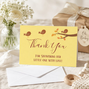 Baby Shower Herbst Dankeskarte