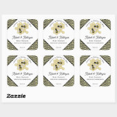 Baby Shower Honey Personalisiert Label Quadratischer Aufkleber (Blatt)