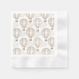 Baby Shower Hot Air Balloons Gender Neutral Serviette