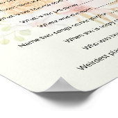 ✨ Baby Shower Ice Breaker Fragespiel Poster (Ecke)