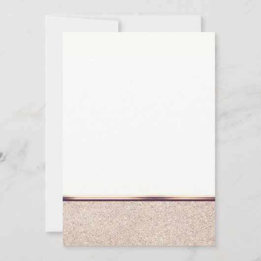 Baby Shower Imitate Rose Gold Champagner Einladung (Rückseite)