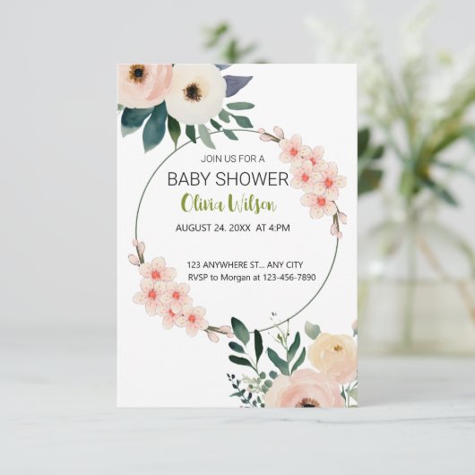 BABY SHOWER INVITATION (Stehend Vorderseite)