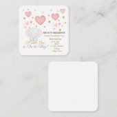 Baby Shower Invitation Begleitkarte (Vorne/Hinten)