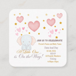 Baby Shower Invitation Begleitkarte