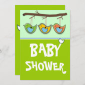 Baby Shower Invitation Blue Einladung (Vorne/Hinten)