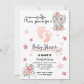 Baby Shower Invitation card 12x18" Girl Einladung (Vorderseite)