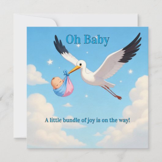 Baby Shower Invitation Card Einladung (Vorderseite)