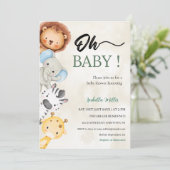Baby Shower Invitation  –Customizable Einladung (Stehend Vorderseite)