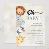 Baby Shower Invitation  –Customizable Einladung (Vorne/Hinten)