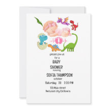 BABY SHOWER INVITATION Dinosaurier Thema