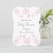 Baby Shower Invitation Einladung (Stehend Vorderseite)