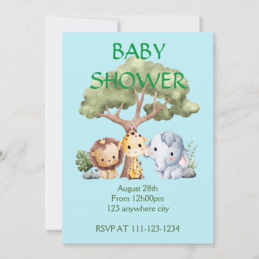 BABY SHOWER INVITATION EINLADUNG (Vorderseite)
