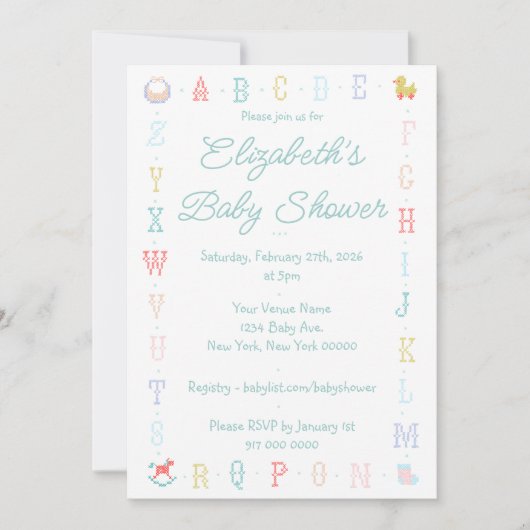 Baby Shower Invitation Einladung (Vorderseite)