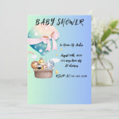 BABY SHOWER INVITATION EINLADUNG (Stehend Vorderseite)