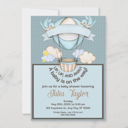 Baby SHOWER INVITATION Einladung (Vorderseite)