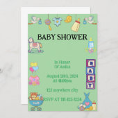 BABY SHOWER INVITATION, EINLADUNGEN (Vorne/Hinten)