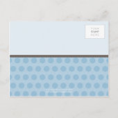 BABY SHOWER INVITATION :: Es ist eine Junge Eule 7 Einladungspostkarte (Rückseite)