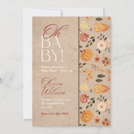 Baby Shower Invitation Fall Aesthetic Einladung