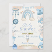 Baby Shower Invitation Feiertagskarte (Vorderseite)