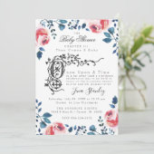 BABY SHOWER INVITATION | Modern Floral Storybook Einladung (Stehend Vorderseite)