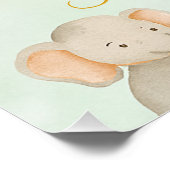 Baby Shower Invitation | Rainbow | Elephant | Cute Poster (Ecke)