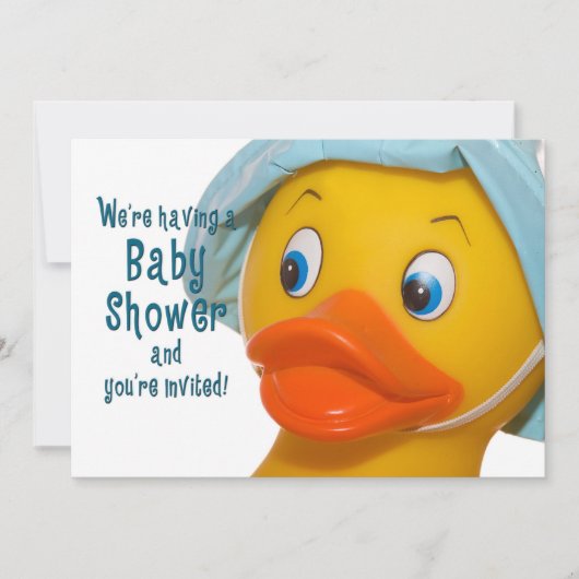 BABY SHOWER INVITATION - RUBBER DUCK NAH UP EINLADUNG (Vorderseite)