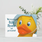 BABY SHOWER INVITATION - RUBBER DUCK NAH UP EINLADUNG (Stehend Vorderseite)