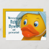 BABY SHOWER INVITATION - RUBBER DUCK NAH UP EINLADUNG (Vorne/Hinten)