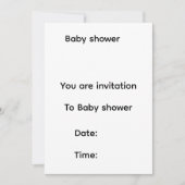 Baby shower invitation  save the date (Vorderseite)