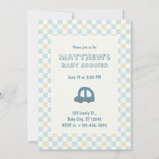 Baby Shower Invitation | Toy Car for Baby Boy Einladung