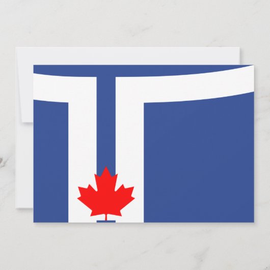 Baby Shower Invitation with Flag of Toronto Einladung (Rückseite)