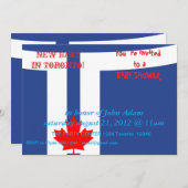 Baby Shower Invitation with Flag of Toronto Einladung (Vorne/Hinten)