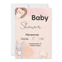 Baby Shower Invitation Woodland Animals 