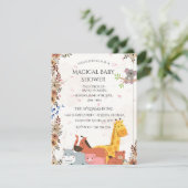 Baby Shower Invitations | Custom Wildflower Card RSVP Karte (Stehend Vorderseite)