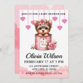 Baby Shower Invitations, Puppy Theme Invitations Einladung (Vorne/Hinten)