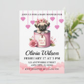 Baby Shower Invitations, Puppy Theme Invitations Einladung (Stehend Vorderseite)