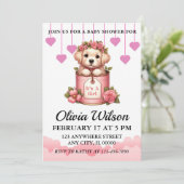 Baby Shower Invitations, Puppy Theme Invitations Einladung (Stehend Vorderseite)