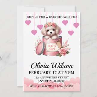 Baby Shower Invitations, Puppy Theme Invitations Einladung