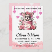 Baby Shower Invitations, Puppy Theme Invitations Einladung (Vorne/Hinten)