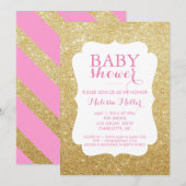 Baby Shower Invite - Glittered - Einladung (Vorne/Hinten)