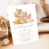 Baby Shower Invite Little Pumpkin Fall Autumn Einladung