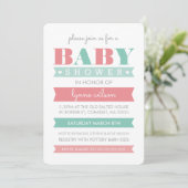 BABY SHOWER INVITE Modernes Geschlecht offenbart K Einladung (Stehend Vorderseite)