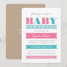 BABY SHOWER INVITE Modernes Geschlecht offenbart r