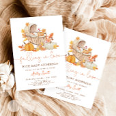 Baby Shower Invite Pumpkin Falling in Love Autumn Einladung