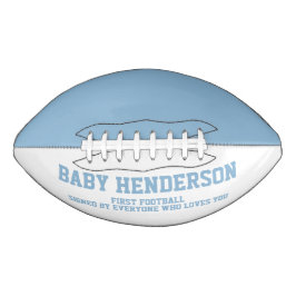 Baby Shower It's A Boy Sports Blue White First  Football