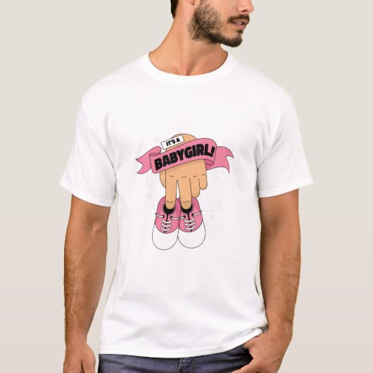 Baby Shower it's Girl  T-Shirt (Vorderseite)