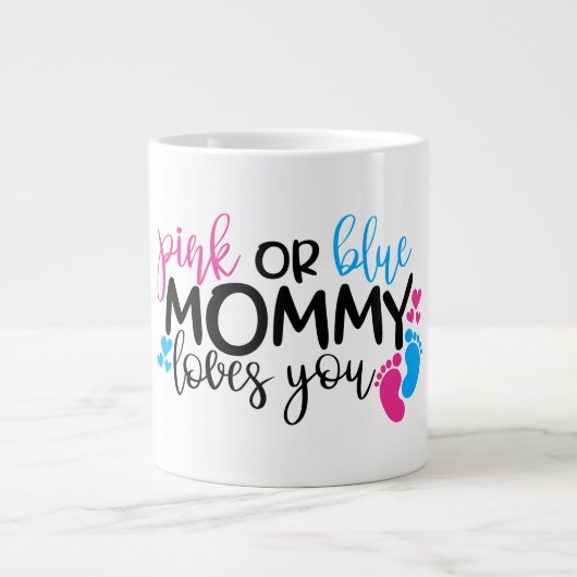 Baby Shower Jumbo Geschenkidee Tasse (Vorderseite)