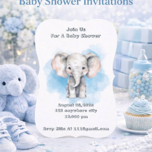 Baby-Shower-Junge-Einladung Save The Date