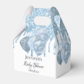 Baby Shower Junge hellblaue weiße Ballons Geschenkschachtel (Vorderseite)