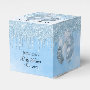 Baby Shower Junge hellblauen Ballons vielen Dank Geschenkschachtel